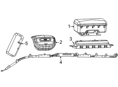 2021 Jeep Grand Cherokee L Air Bag Components ACCELERATION Diagram for 68370841AA