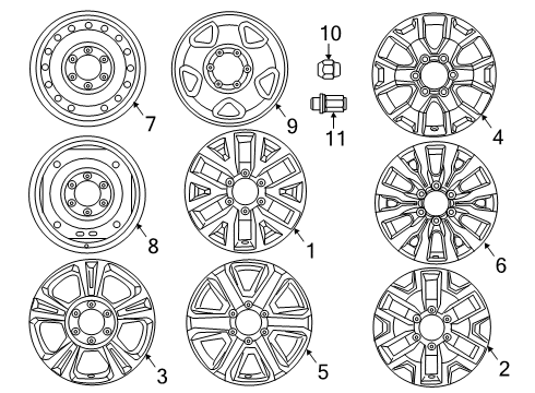 2020 Toyota Tacoma Wheels Wheel, Alloy Diagram for 4260D-04020