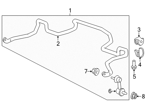 1997 Honda CR-V Stabilizer Bar & Components - Front Spring Assy., FR. Stabilizer (26MM) Diagram for 51330-S10-020