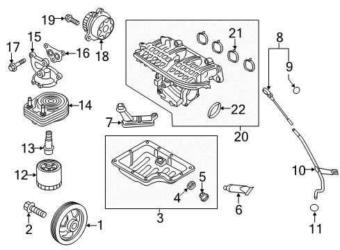 2019 Hyundai Elantra Filters Pump Assembly-Oil Diagram for 21310-03800