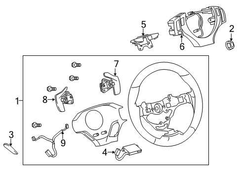 2020 Lexus GS F Steering Column & Wheel, Steering Gear & Linkage Wire, Switch Diagram for 84523-53010