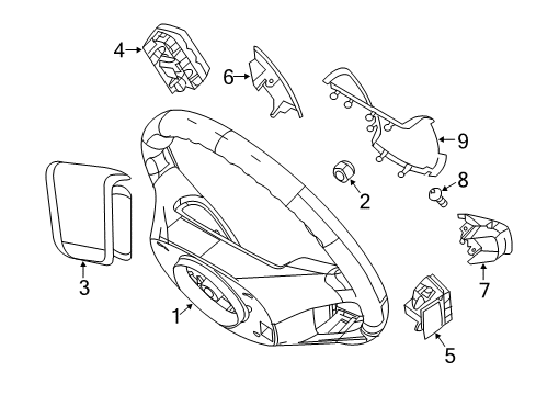 2011 Lincoln MKZ Steering Column & Wheel, Steering Gear & Linkage Switch Diagram for BH6Z-9C888-AA