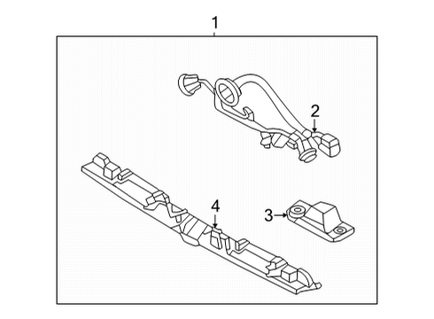 2022 Hyundai Tucson License Lamps LAMP ASSY-CENTER GARNISH Diagram for 92409-CW120