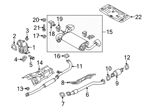 2011 Hyundai Genesis Coupe Exhaust Components Gasket Diagram for 28535-2C420