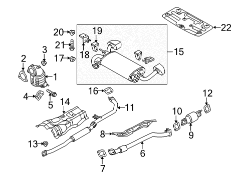 2011 Hyundai Genesis Coupe Exhaust Components Hanger Diagram for 28760-2M010