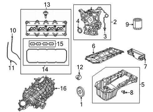 2022 Jeep Wagoneer Engine Parts BUSHING-Timing Cover Diagram for 68290855AB