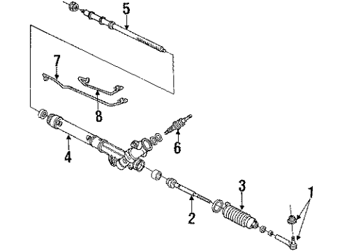 1996 Chevrolet Lumina APV Power Steering Gear & Pump Hose Asm-P/S Gear Inlet Diagram for 26056709