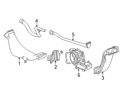 2020 Cadillac XT5 Ducts Rear Duct Diagram for 23195581