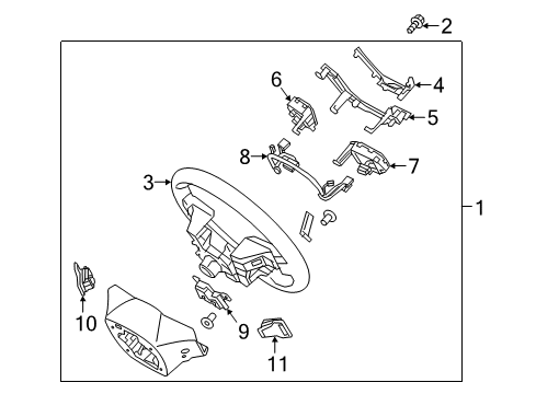 2017 Kia Sportage Steering Column & Wheel, Steering Gear & Linkage Bezel-Outer Diagram for 56171D9100