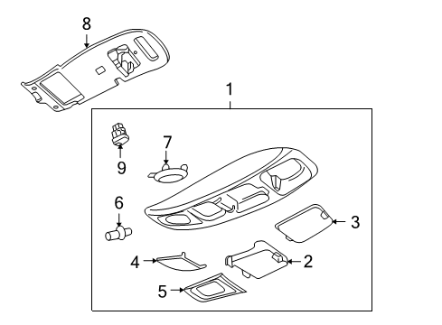 2008 Ford Explorer Sport Trac Back Glass Window Switch Diagram for 7A2Z-14529-BA