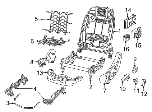 2018 Fiat 500X Tracks & Components Switch-Power Seat Diagram for 68269698AA