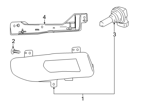2020 Nissan Rogue Bulbs Bracket-Fog Lamp, LH Diagram for 26915-6FL0A