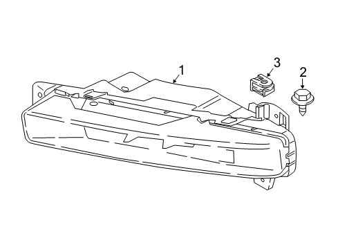 2020 BMW M5 Fog Lamps FRONT FOG LAMP, LED, RIGHT Diagram for 63179477172
