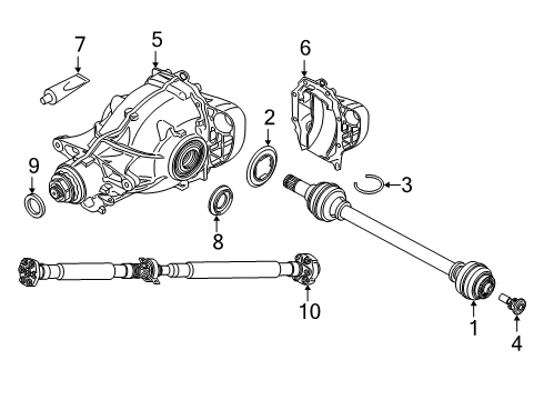 2019 BMW X4 Axle & Differential - Rear Rear Right Cv Axle Assembly Diagram for 33208690324