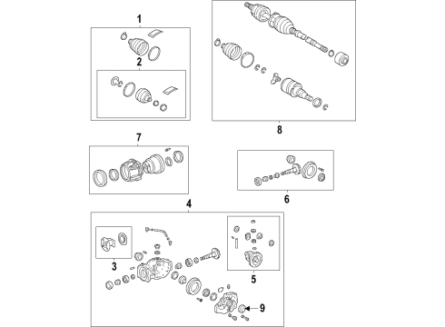 2020 Toyota Camry Rear Axle, Axle Shafts & Joints, Differential, Drive Axles, Propeller Shaft Drive Shaft Assembly Diagram for 37100-33040