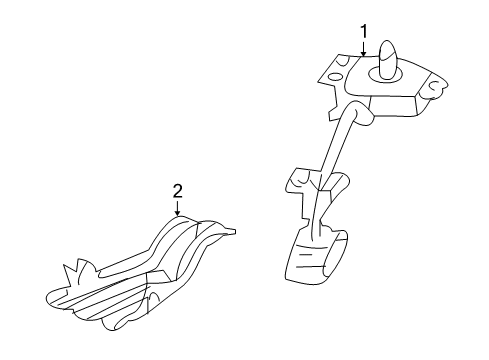 2012 Acura ZDX Spare Tire Carrier Hoist, Spare Tire Diagram for 74711-SZN-A01