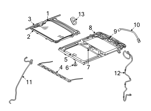 2010 Dodge Dakota Sunroof Motor-SUNROOF Diagram for 5174503AA