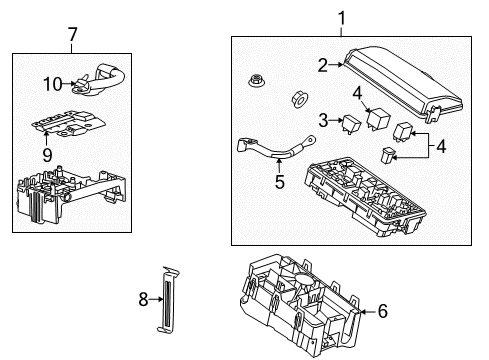 2013 Cadillac SRX Fuse & Relay Fuse & Relay Box Diagram for 22764325