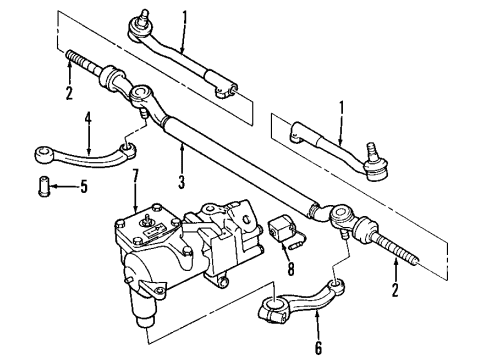 1998 BMW 740i P/S Pump & Hoses, Steering Gear & Linkage Return Pipe Diagram for 32411093129