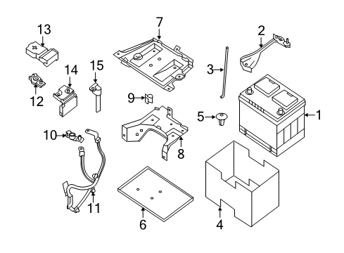 2013 Infiniti JX35 Battery Cable Assy-Battery Earth Diagram for 24080-1JA0A