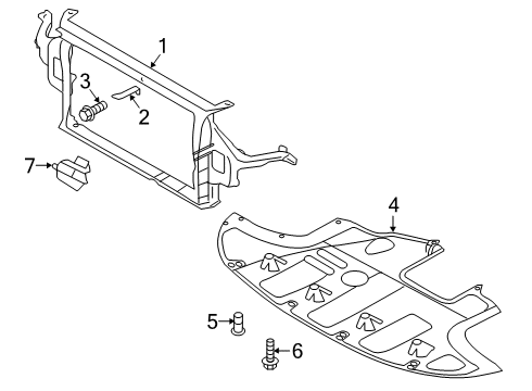 2019 Kia Forte Automatic Temperature Controls REINF Assembly-Fr Bumper Diagram for 86527M7000