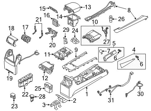 2011 Hyundai Equus Heated Seats Keyboard Assembly-AVN Diagram for 96540-3N100-VL5