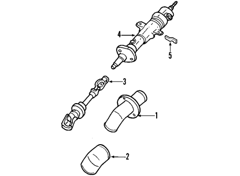 2003 Chevrolet Impala Steering Column & Wheel Column Asm, Steering Diagram for 26097061