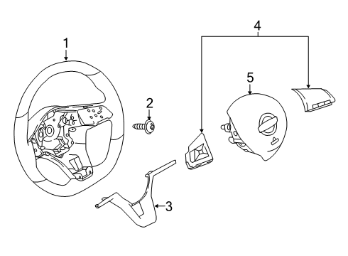 2019 Nissan Kicks Cruise Control System Switch Assembly-Steering Wheel Diagram for 25550-5RL0A