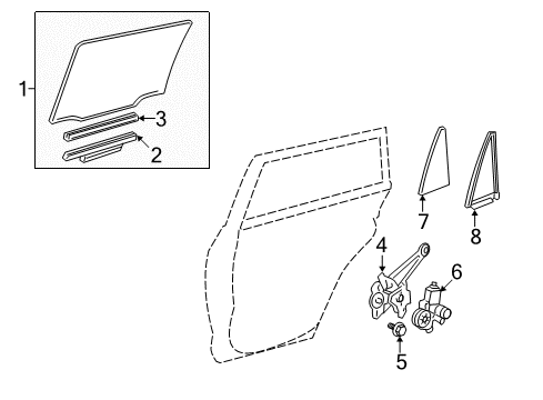 2011 Toyota RAV4 Rear Door Lift Channel Diagram for 69905-0R010