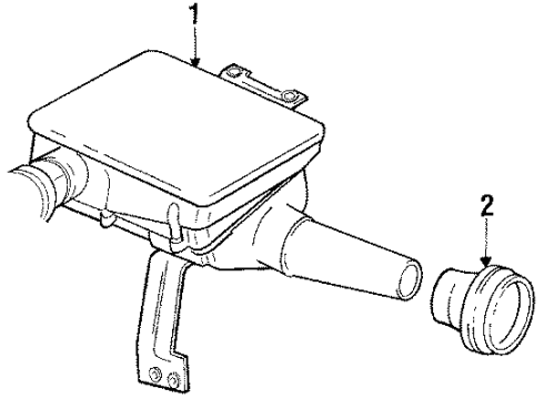 1986 Buick Riviera Air Intake Air Cleaner Assembly Diagram for 25043473