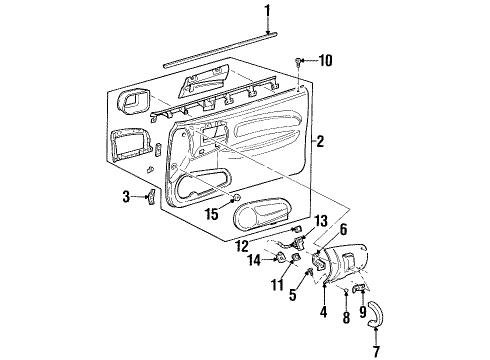 1998 Ford Escort Front Door Power Regulator Diagram for F8CZ-6323208-BA