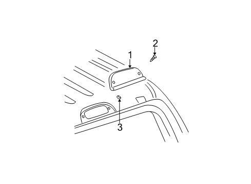 2003 Jeep Liberty High Mount Lamps Lamp-High Mounted Stop Diagram for 55155832AB