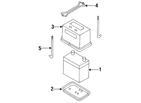 1992 Infiniti G20 Battery Cable Assy-Battery Earth Diagram for 24080-64J15