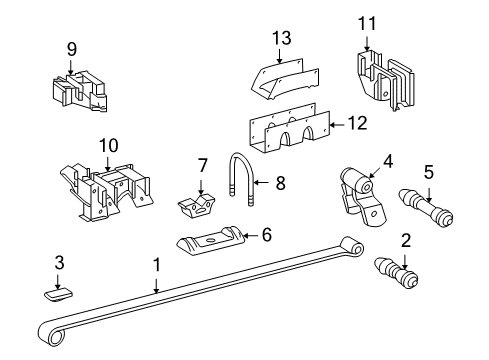 2005 Dodge Sprinter 2500 Rear Suspension Components, Stabilizer Bar BUSHING-Spring Diagram for 5118732AA