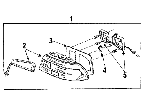 1994 Acura Legend Combination Lamps Lamp Unit, Driver Side Diagram for 33551-SP0-A02
