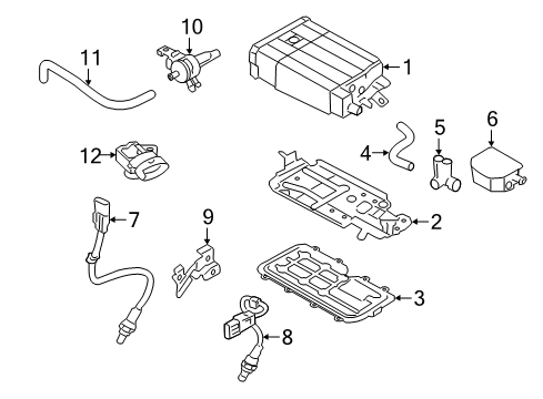 2017 Kia K900 Powertrain Control Bracket-Oxygen Sensor Diagram for 392113C020