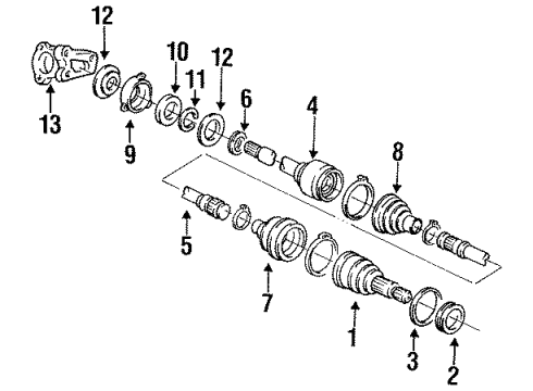 1994 Mercury Villager Drive Axles - Front Inner Boot Diagram for F3XY-3A331-B