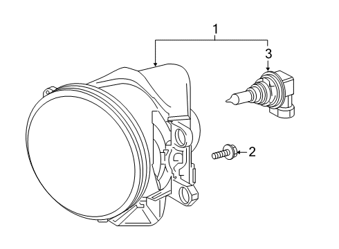 2021 Toyota RAV4 Fog Lamps Fog Lamp Assembly Diagram for 81440-42020