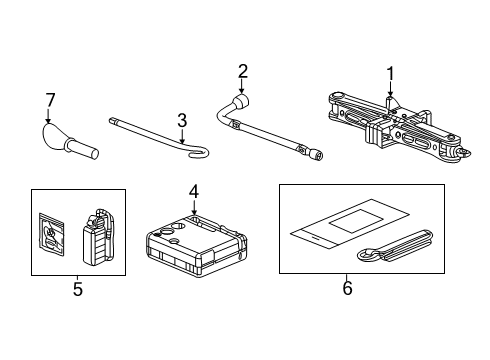 2022 Acura RDX Jack & Components BELT, TIRE FASTENER Diagram for 89335-TJB-A00