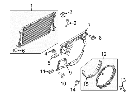 2016 Ford F-250 Super Duty Radiator & Components Upper Shroud Diagram for BC3Z-8146-L