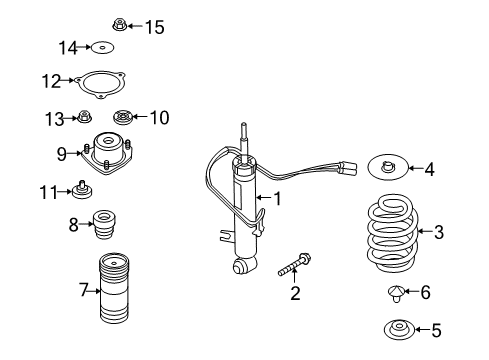 2012 BMW X6 Shocks & Components - Rear Upper Guide Support Diagram for 33526776399