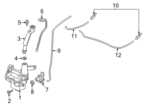 2017 Acura ILX Wiper & Washer Components Arm, Windshield Wiper Diagram for 76610-TX6-A01