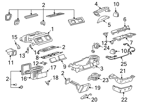 2004 Buick LeSabre HVAC Case Harness Asm, Blower Motor Wiring Diagram for 88986941