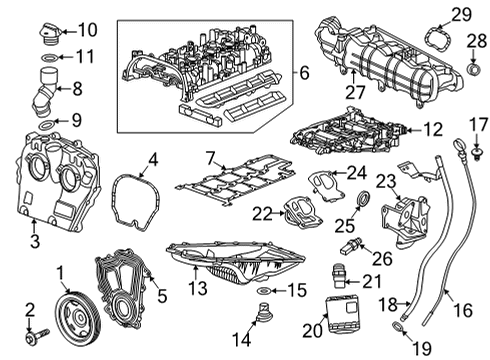 2020 Cadillac CT4 Intake Manifold Intake Manifold Seal Diagram for 55488180