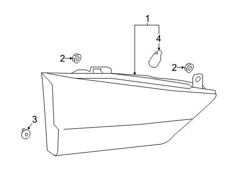 2017 Lexus RX350 Bulbs Lamp Assy, Rear, LH Diagram for 81590-0E100