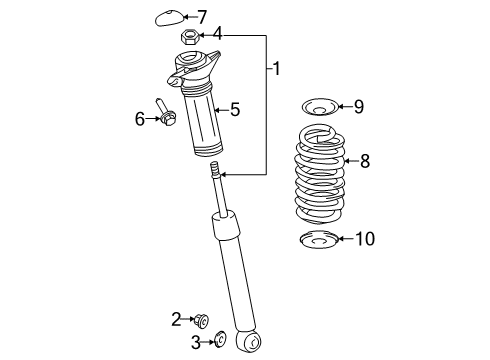 2020 Toyota Corolla Shocks & Components - Rear Shock Absorber Diagram for 48530-8Z113
