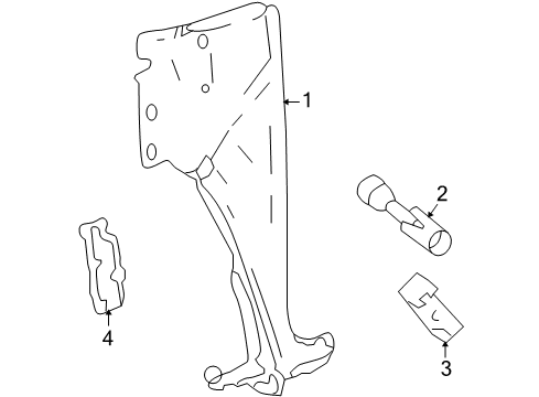 2008 Hummer H2 Fender & Components Fender Diagram for 15266355