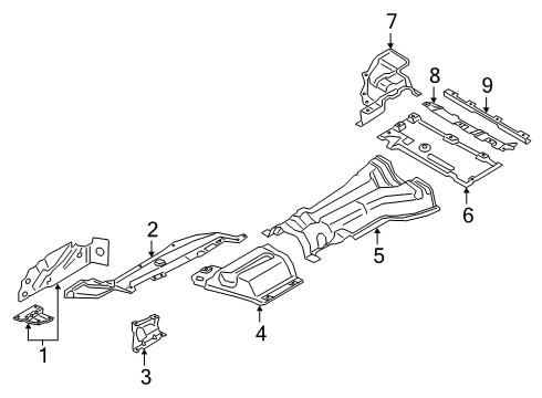 2022 BMW X4 Heat Shields Heat Insulation, Rear Silencer, Rear Diagram for 51487407764