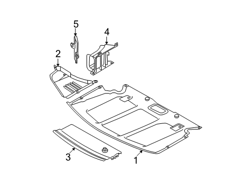 2009 BMW 535i xDrive Splash Shields Lateral Left Engine Compartm.Screening Diagram for 51757203963