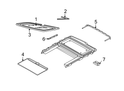 2006 Ford Focus Sunroof Motor Diagram for 4S4Z-15790-AA